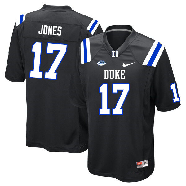 Men #17 Daniel Jones Duke Blue Devils College Football Jerseys Sale-Black